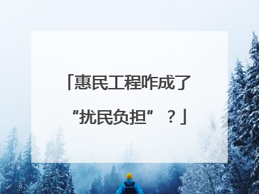惠民工程咋成了“扰民负担”？