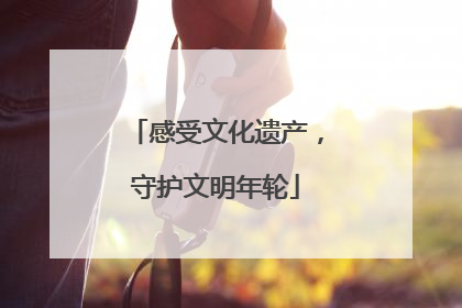 感受文化遗产，守护文明年轮