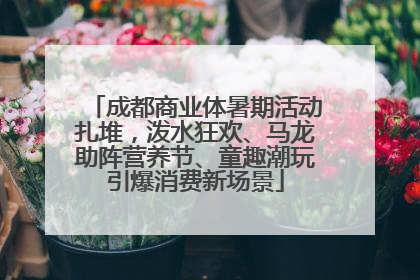 成都商业体暑期活动扎堆，泼水狂欢、马龙助阵营养节、童趣潮玩引爆消费新场景