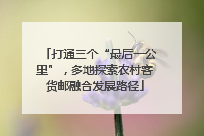 打通三个“最后一公里”，多地探索农村客货邮融合发展路径