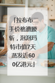 拉布布二手价格遭腰斩，泡泡玛特市值7天蒸发近600亿港元