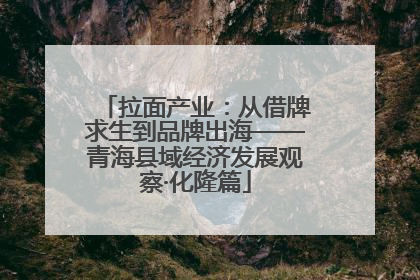 拉面产业：从借牌求生到品牌出海——青海县域经济发展观察·化隆篇