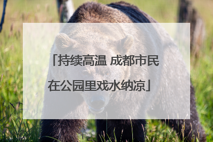 持续高温 成都市民在公园里戏水纳凉