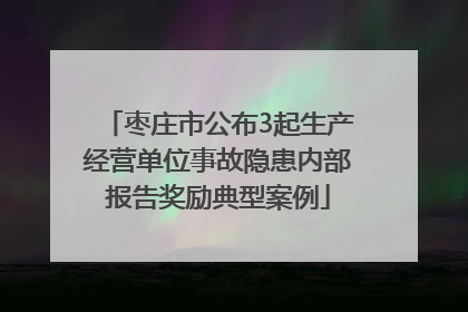 枣庄市公布3起生产经营单位事故隐患内部报告奖励典型案例