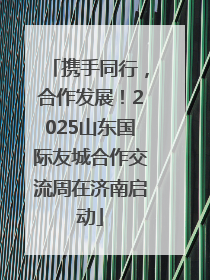 携手同行，合作发展！2025山东国际友城合作交流周在济南启动