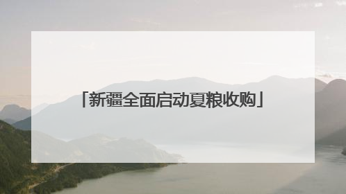 新疆全面启动夏粮收购