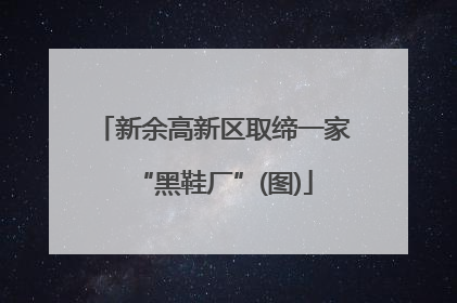 新余高新区取缔一家“黑鞋厂”(图)