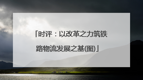 时评：以改革之力筑铁路物流发展之基(图)