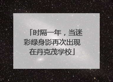 时隔一年，当迷彩绿身影再次出现在丹克茂学校