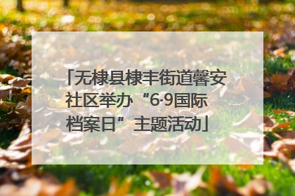 无棣县棣丰街道馨安社区举办“6·9国际档案日”主题活动
