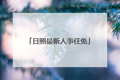 日照最新人事任免