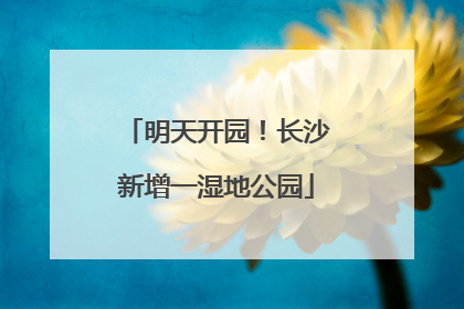 明天开园！长沙新增一湿地公园