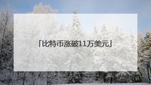 比特币涨破11万美元