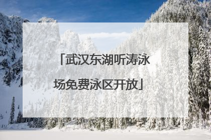 武汉东湖听涛泳场免费泳区开放