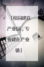 校园建在产业园，专业建在产业链