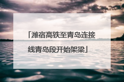 潍宿高铁至青岛连接线青岛段开始架梁