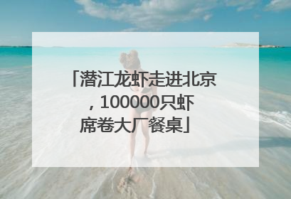 潜江龙虾走进北京，100000只虾席卷大厂餐桌