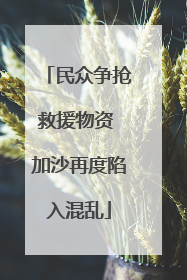 民众争抢救援物资 加沙再度陷入混乱