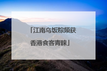 江南乌饭粽频获香港食客青睐