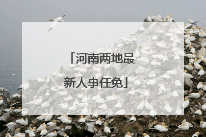 河南两地最新人事任免