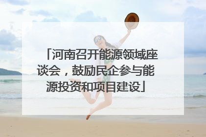 河南召开能源领域座谈会，鼓励民企参与能源投资和项目建设