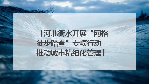 河北衡水开展“网格徒步踏查”专项行动 推动城市精细化管理