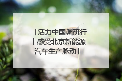 活力中国调研行丨感受北京新能源汽车生产脉动