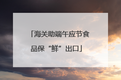 海关助端午应节食品保“鲜”出口