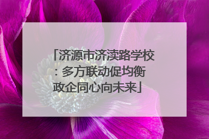济源市济渎路学校：多方联动促均衡 政企同心向未来