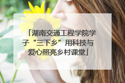 湖南交通工程学院学子“三下乡”用科技与爱心照亮乡村课堂