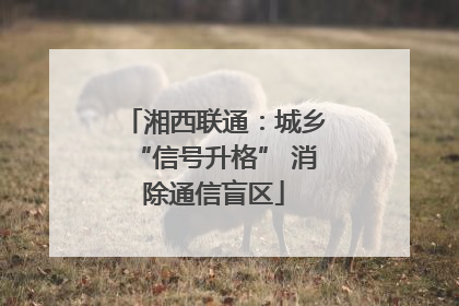 湘西联通：城乡“信号升格” 消除通信盲区