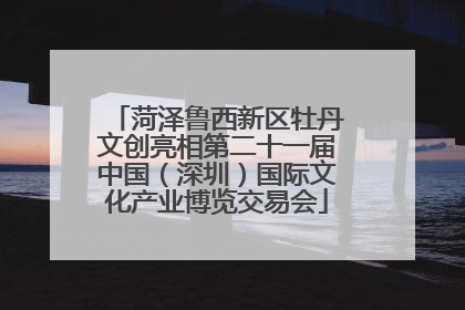 菏泽鲁西新区牡丹文创亮相第二十一届中国（深圳）国际文化产业博览交易会