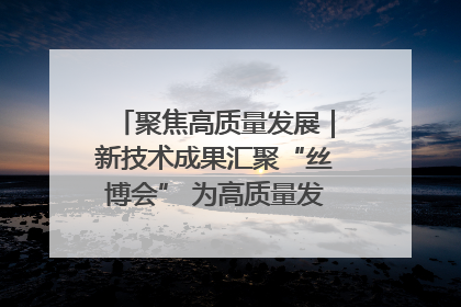 聚焦高质量发展｜新技术成果汇聚“丝博会” 为高质量发展注入新动能