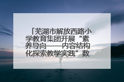 芜湖市解放西路小学教育集团开展“素养导向——内容结构化探索教学实践”数学专题研讨活动
