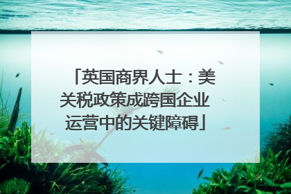 英国商界人士：美关税政策成跨国企业运营中的关键障碍