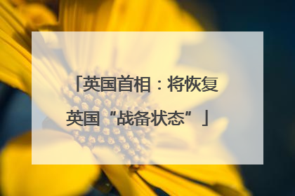 英国首相：将恢复英国“战备状态”
