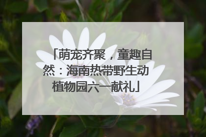 萌宠齐聚，童趣自然：海南热带野生动植物园六一献礼