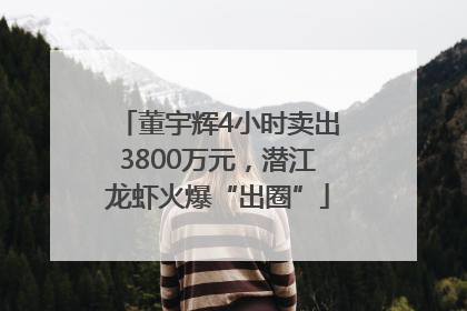 董宇辉4小时卖出3800万元，潜江龙虾火爆“出圈”