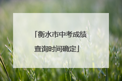 衡水市中考成绩查询时间确定