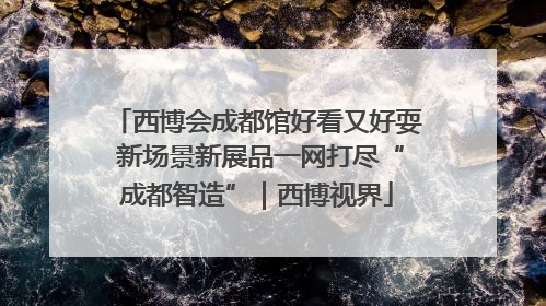 西博会成都馆好看又好耍 新场景新展品一网打尽“成都智造”｜西博视界