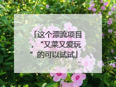 这个漂流项目，“又菜又爱玩”的可以试试