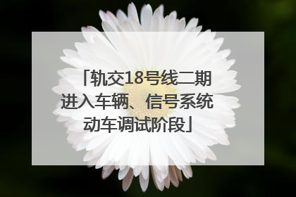 轨交18号线二期进入车辆、信号系统动车调试阶段