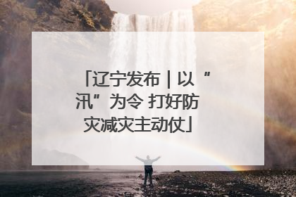 辽宁发布｜以“汛”为令 打好防灾减灾主动仗
