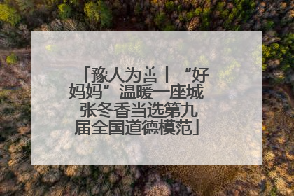 豫人为善丨“好妈妈”温暖一座城 张冬香当选第九届全国道德模范