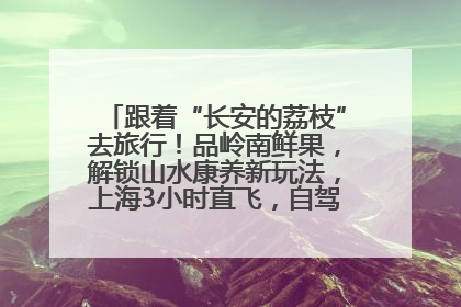 跟着“长安的荔枝”去旅行！品岭南鲜果，解锁山水康养新玩法，上海3小时直飞，自驾高速费优惠