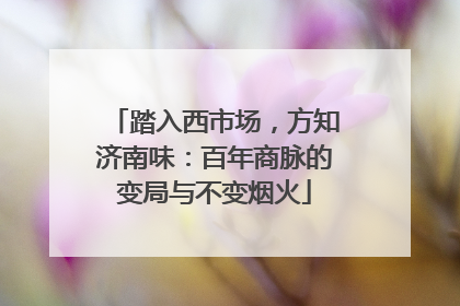 踏入西市场，方知济南味：百年商脉的变局与不变烟火