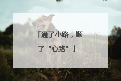 通了小路，顺了“心路”