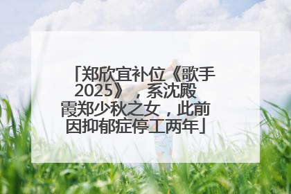 郑欣宜补位《歌手2025》，系沈殿霞郑少秋之女，此前因抑郁症停工两年