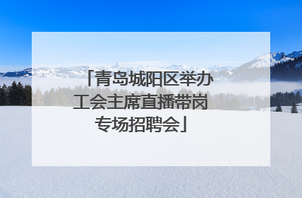 青岛城阳区举办工会主席直播带岗专场招聘会
