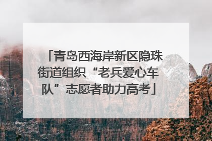 青岛西海岸新区隐珠街道组织“老兵爱心车队”志愿者助力高考